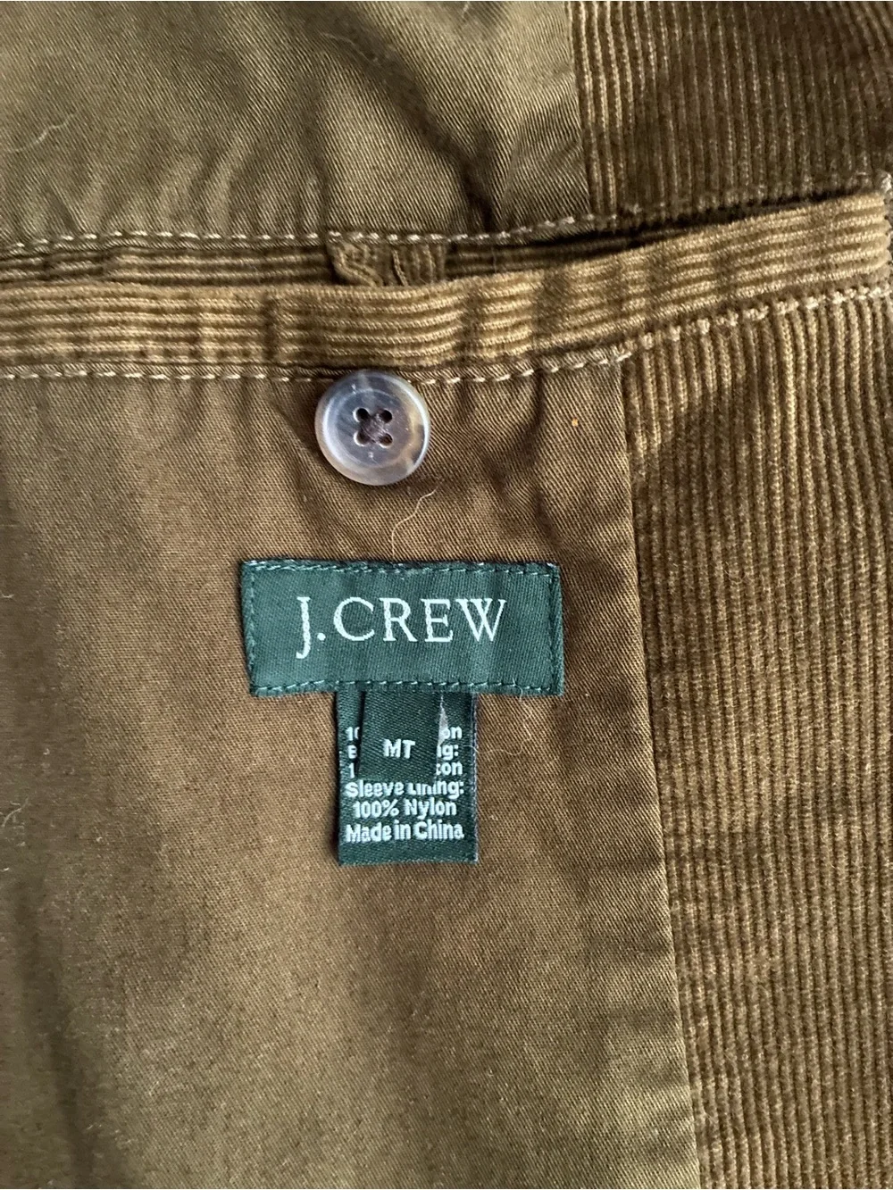 J.CREW Jacket Men’s Medium Tall Corduroy Blazer